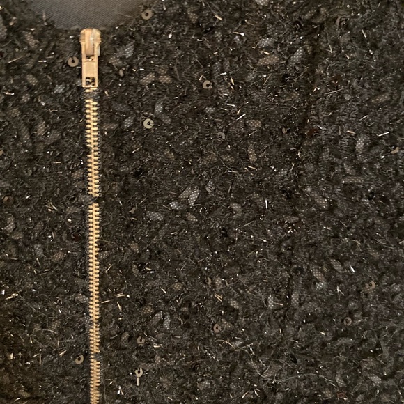 Black sparkly peplum cropped top - Picture 3 of 5